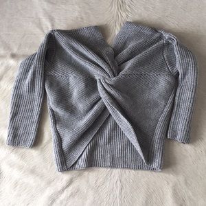 MIRACLE bare anthology sweater S M gray twist back